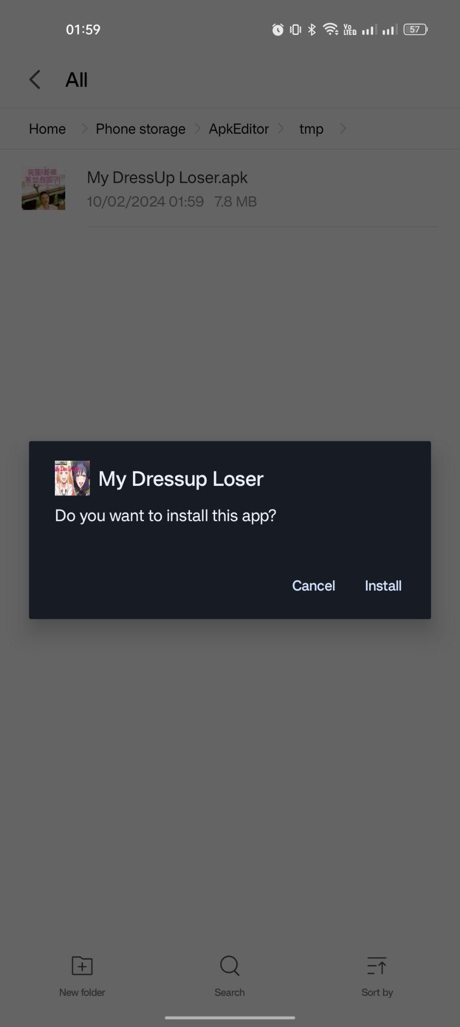 click on install