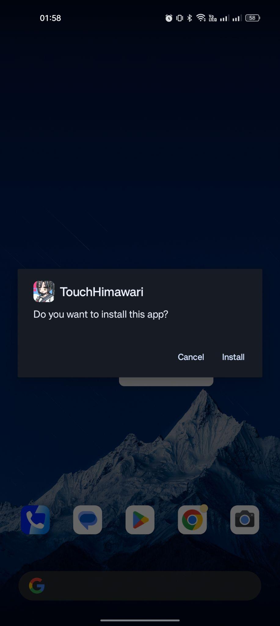 click on install