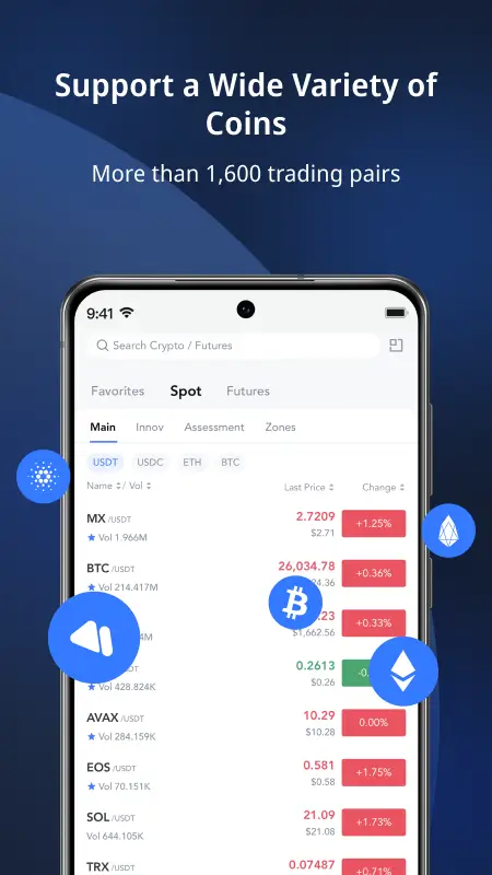 MEXC screenshot