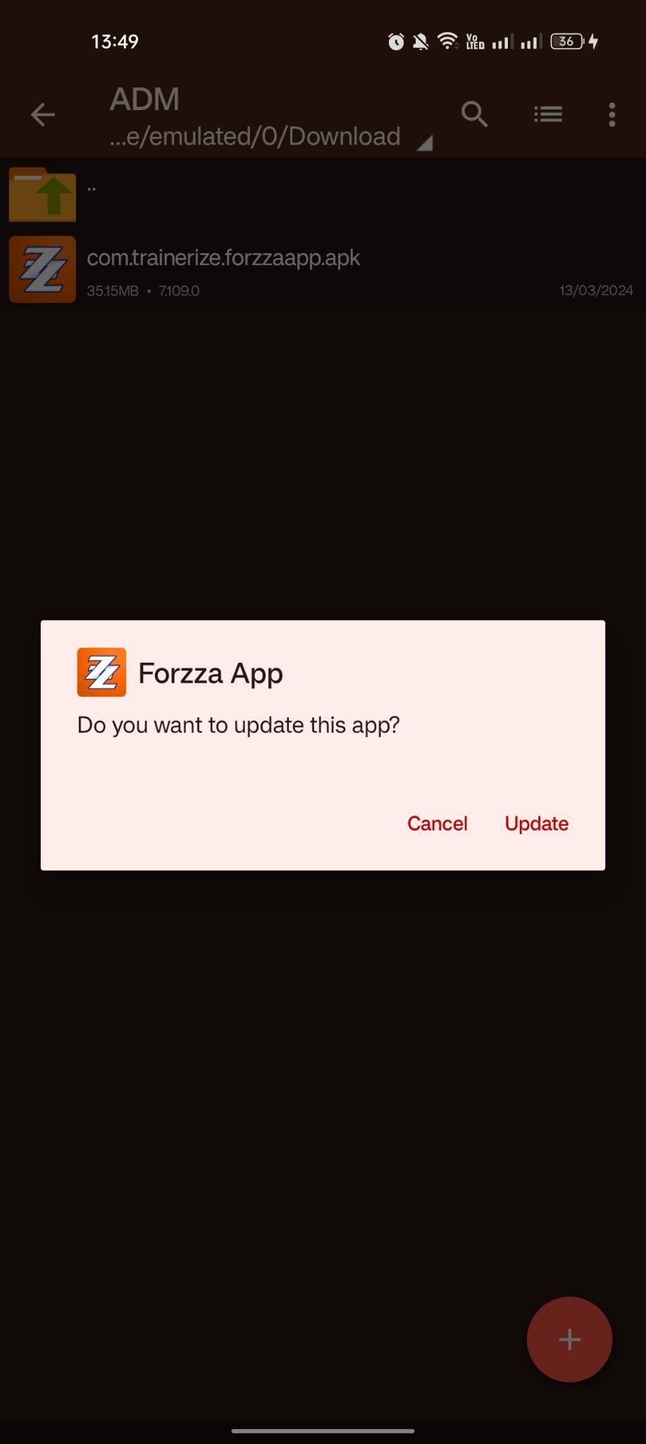 click on install