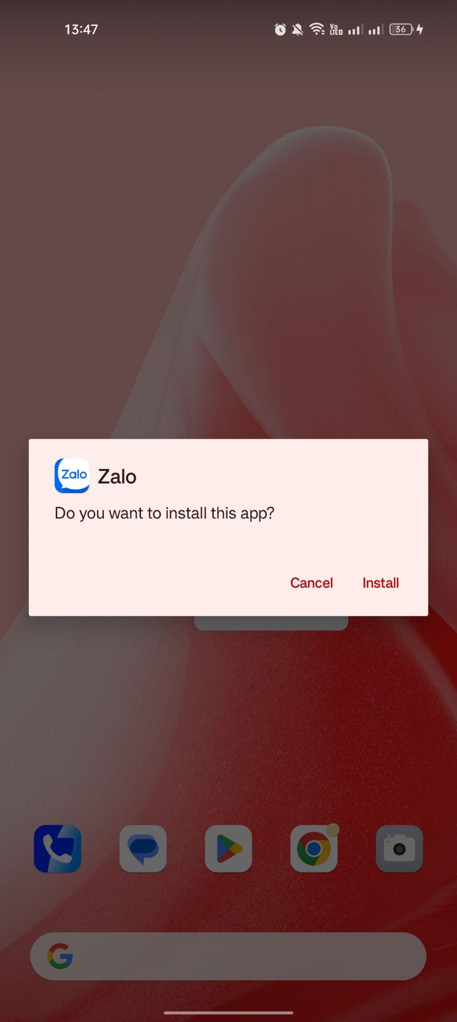 click on install