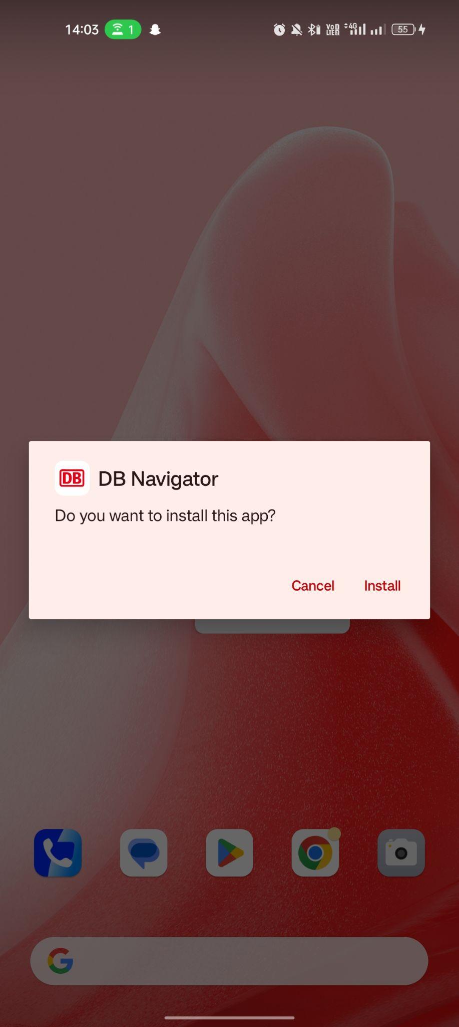 click on install