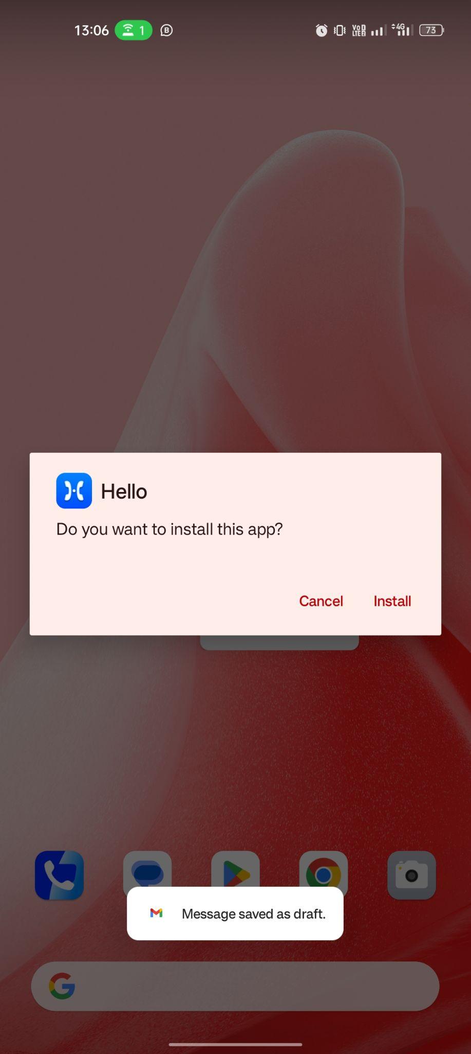 click on install
