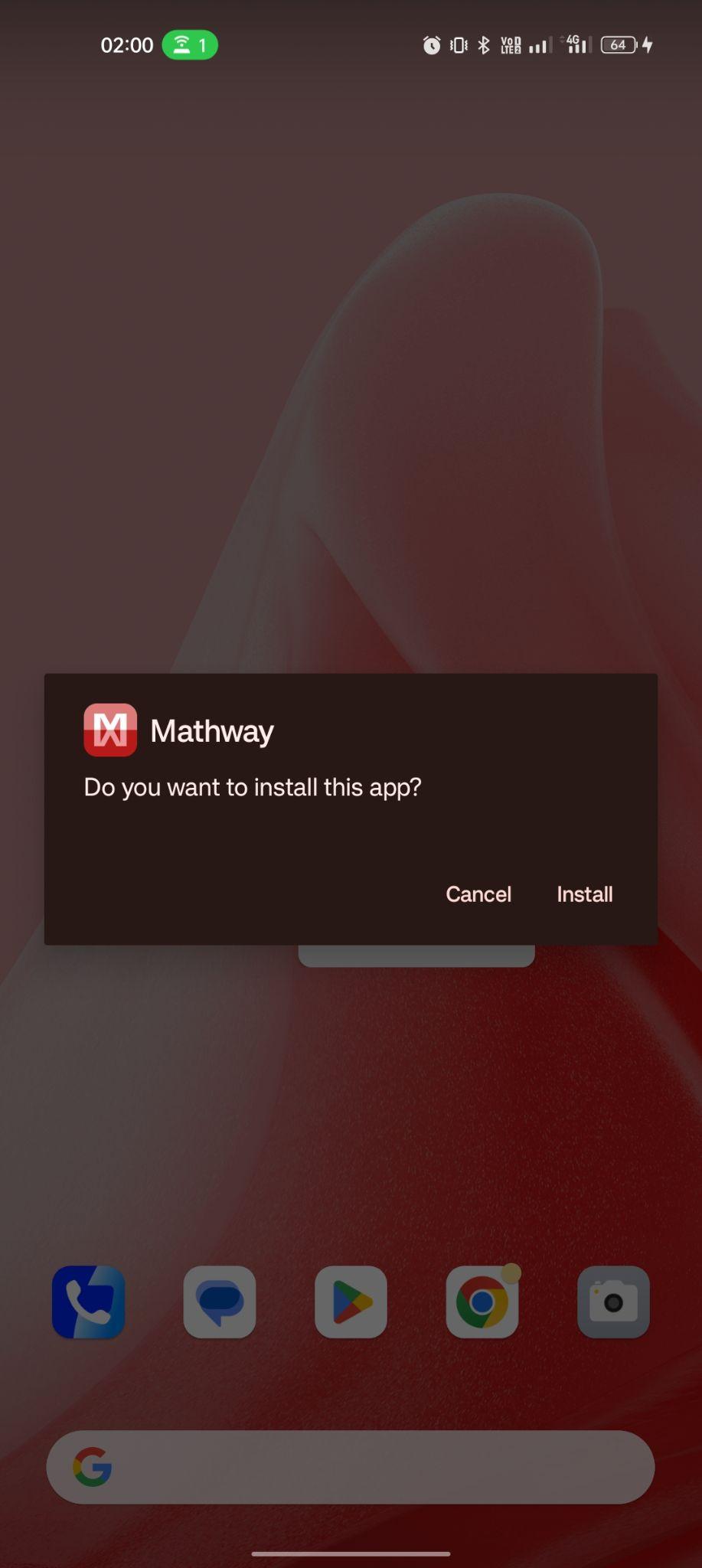 click on install