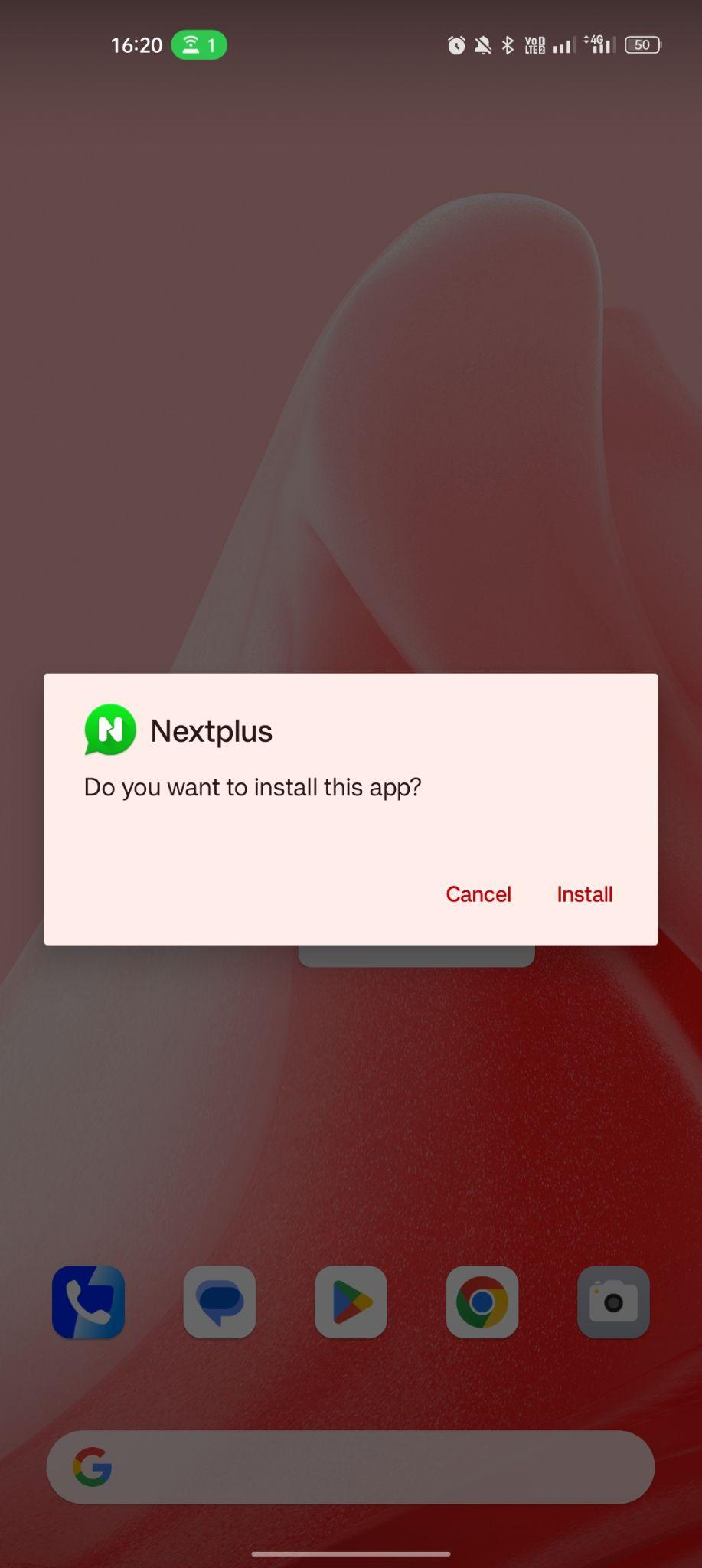 click on install