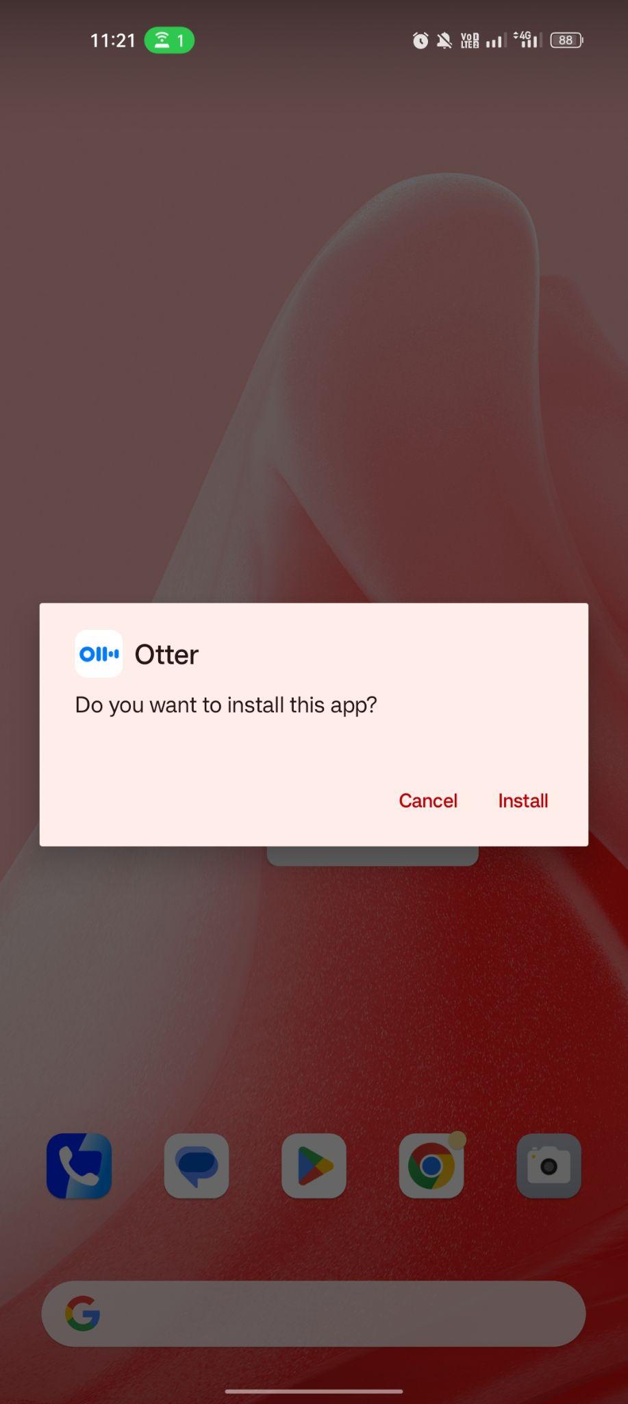 click on install