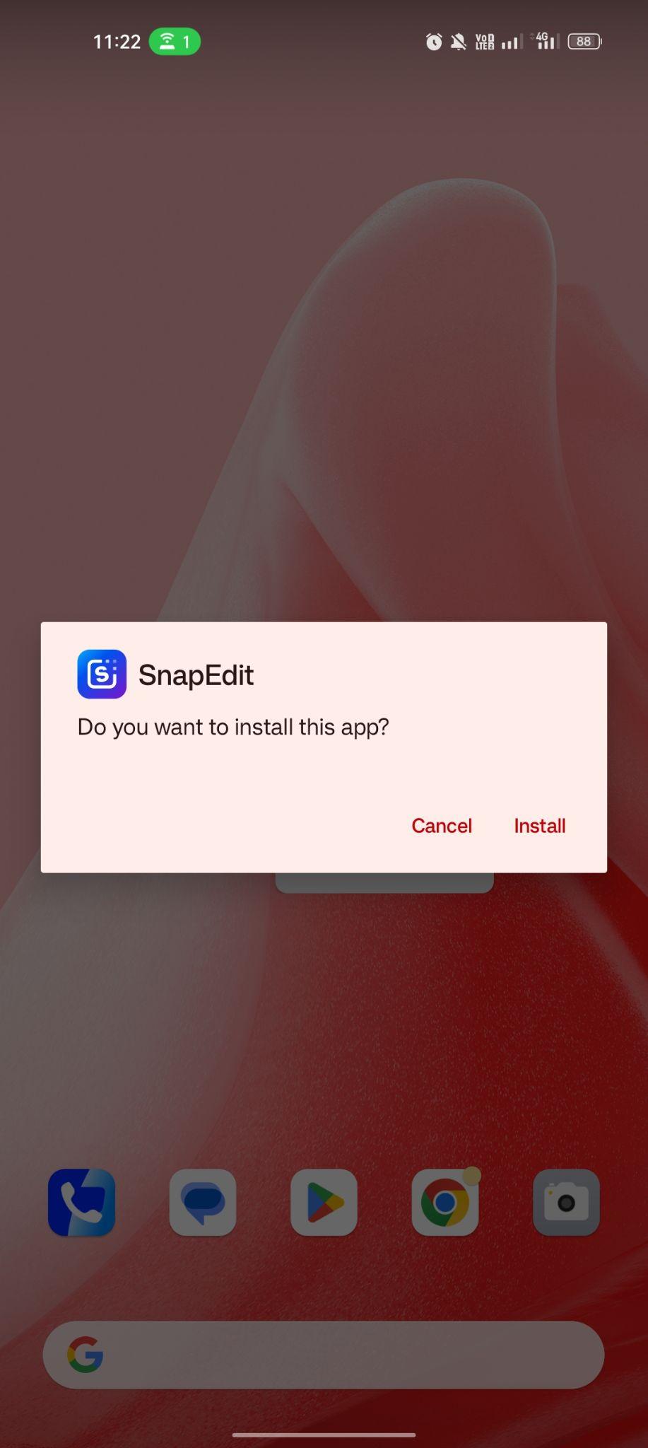 click on install