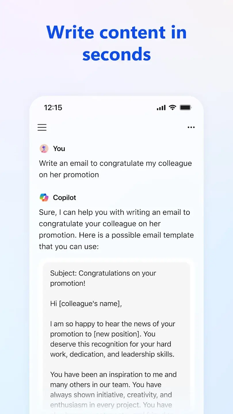 Microsoft CoPilot screenshot