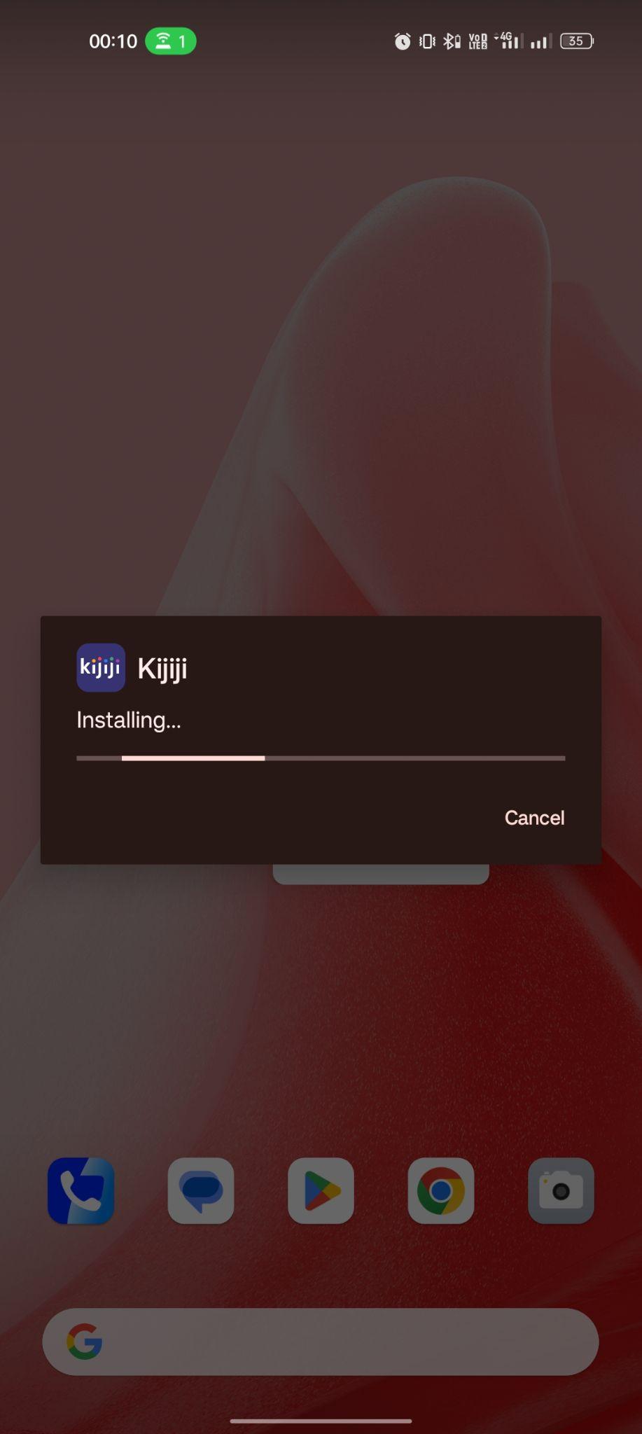Kijiji apk installing