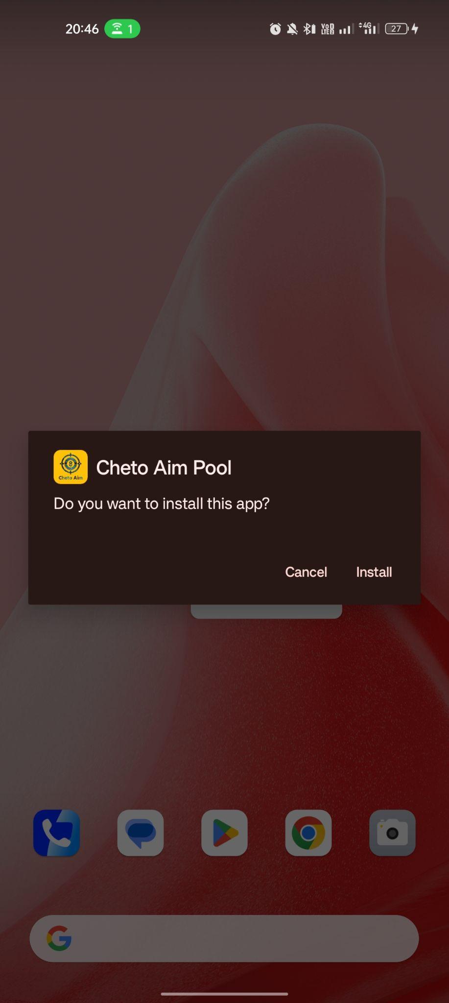 click on install