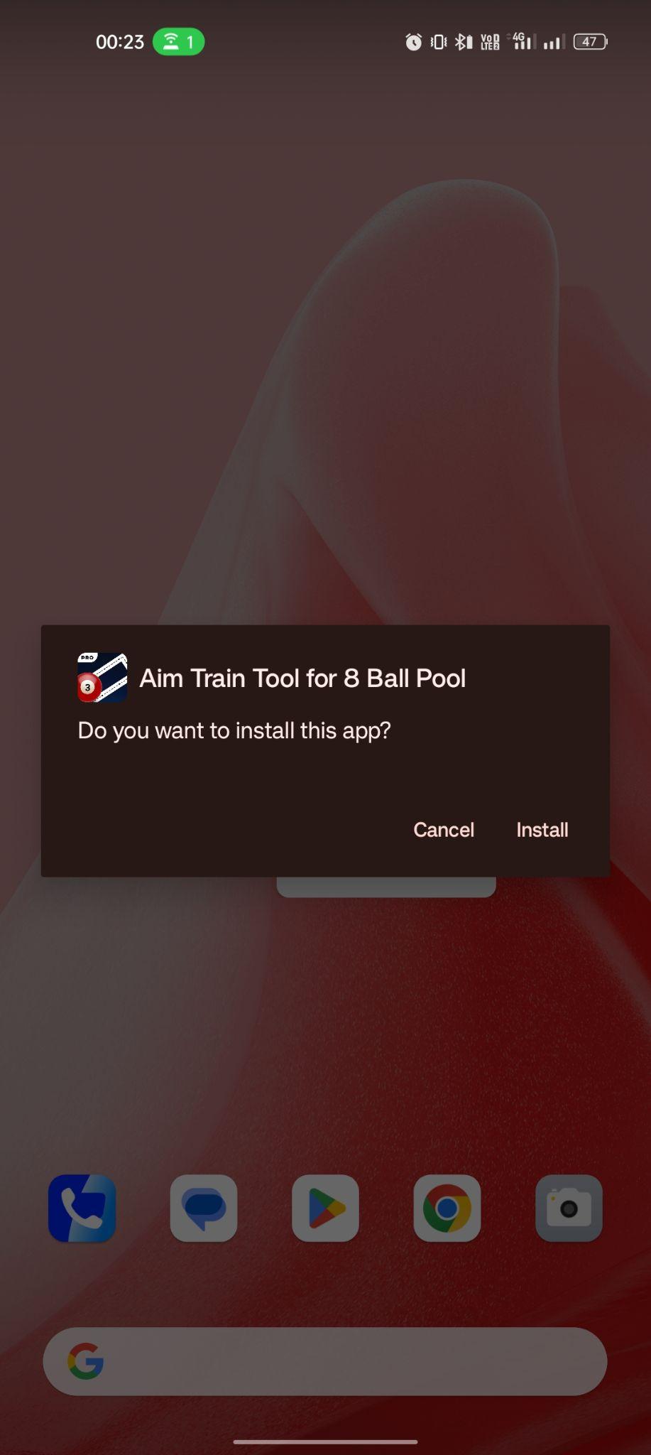 click on install