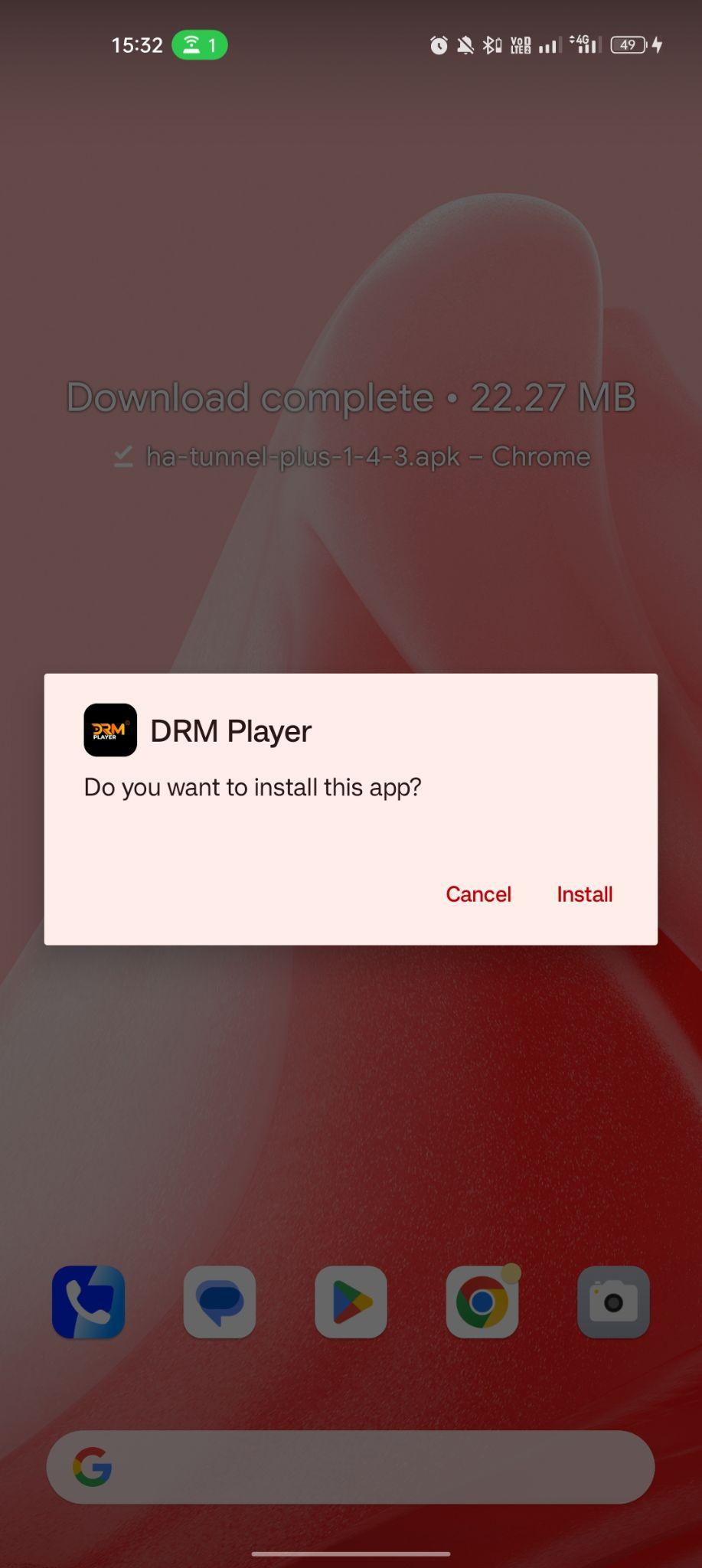 click on install