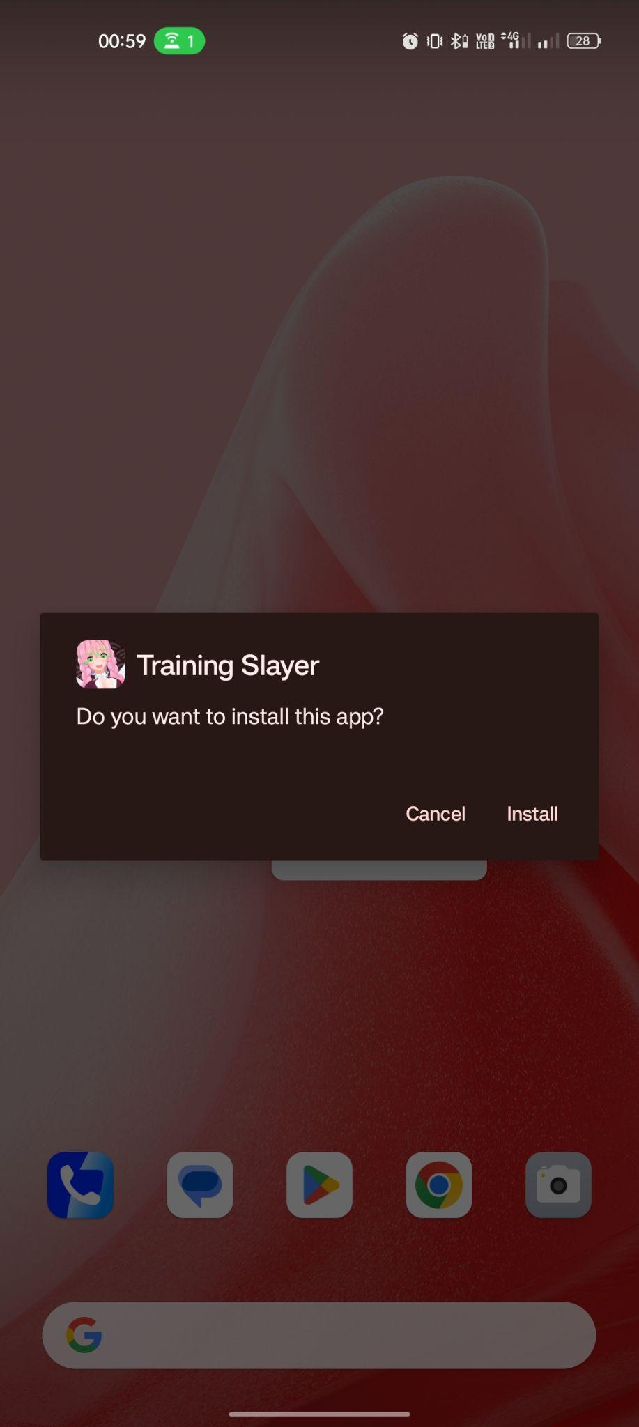 click on install