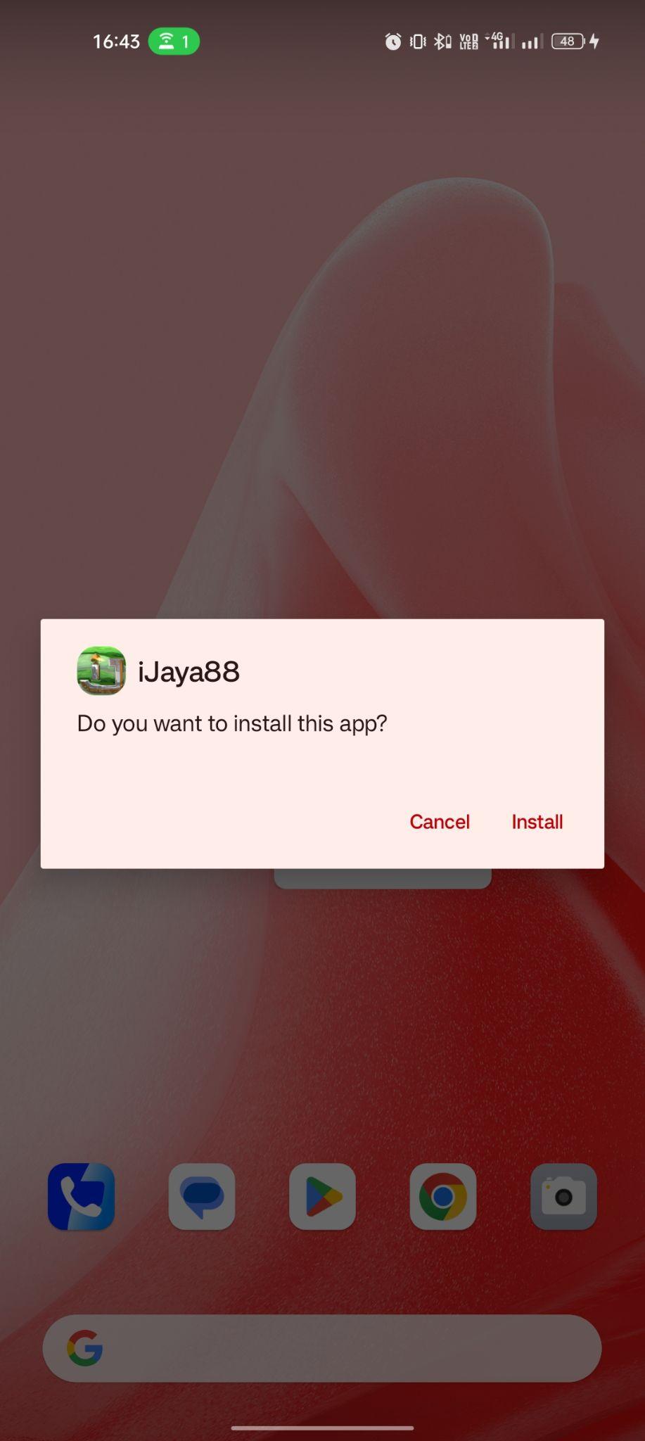 click on install
