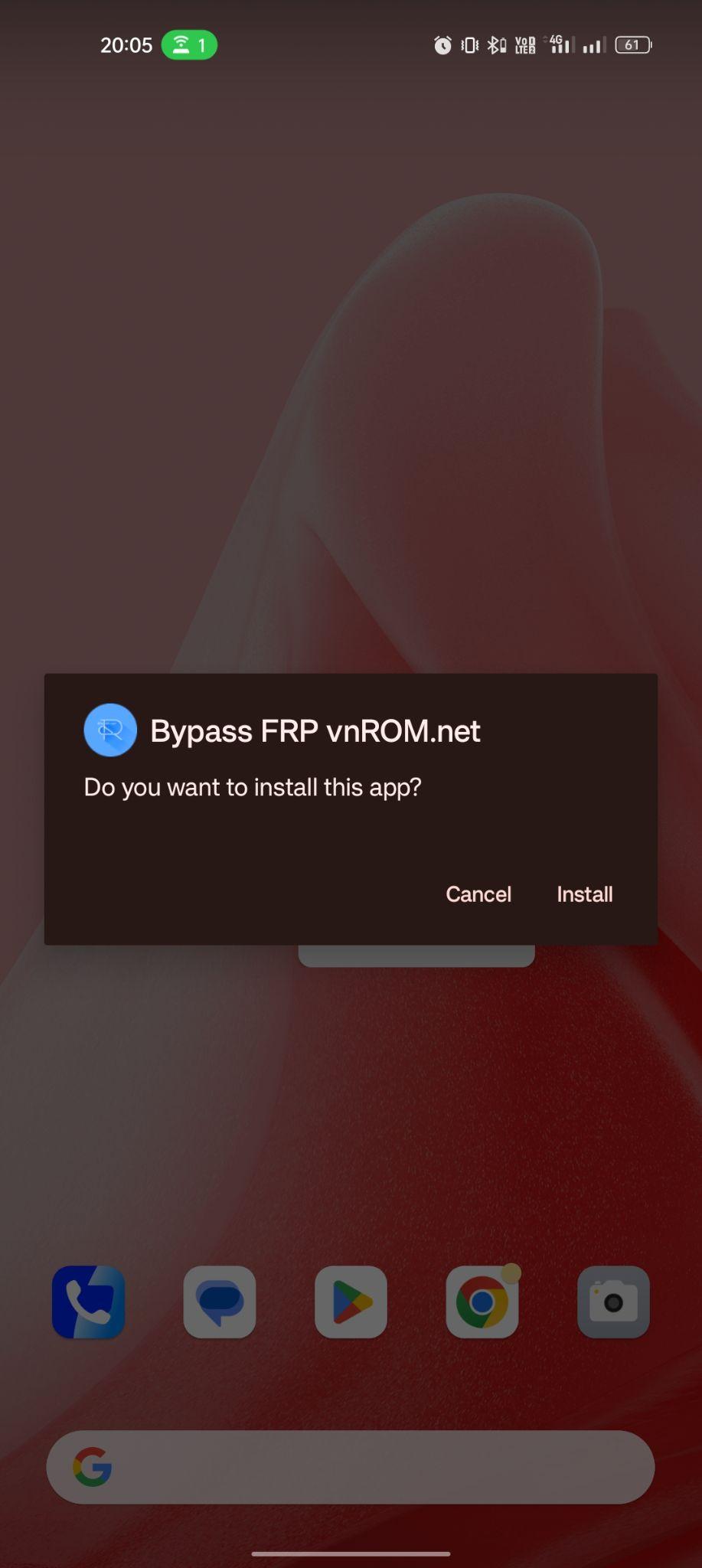 click on install