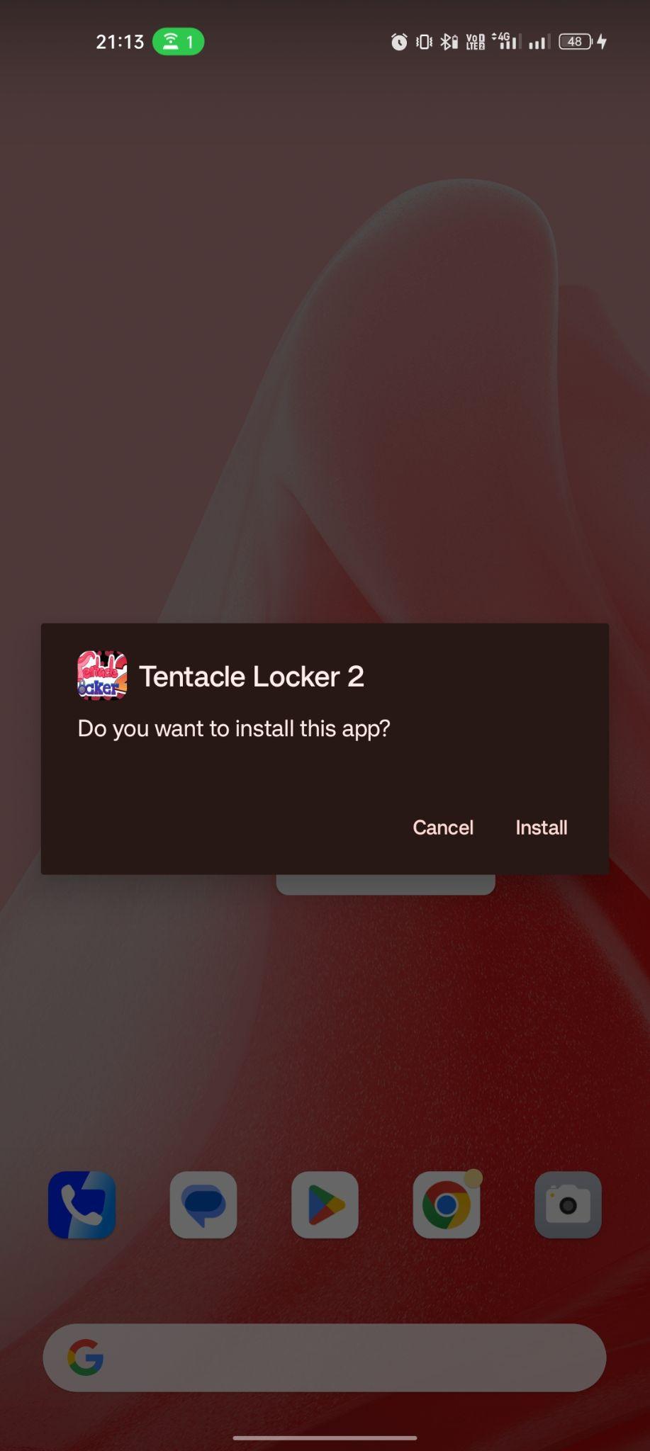 click on install