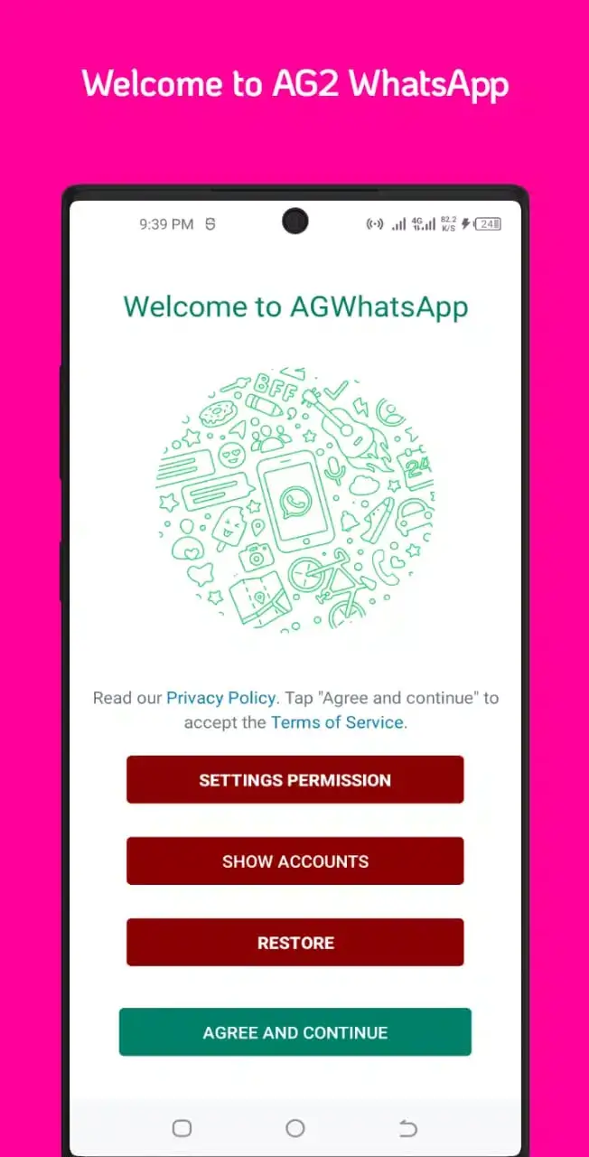 AG2 WhatsApp screenshot