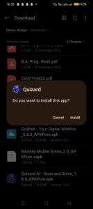 click on install