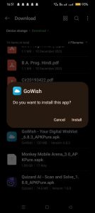 click on install