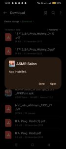 ASMR Salon apk installed