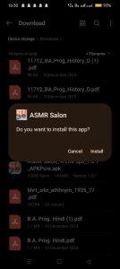 click on install