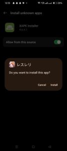 click on install