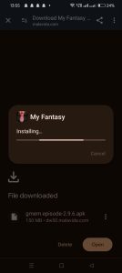 My Fantasy apk installing