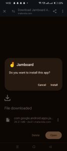 click on install