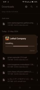 Lethal Company apk installing