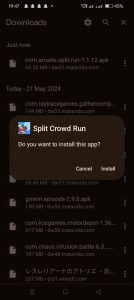 click on install