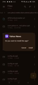 click on install