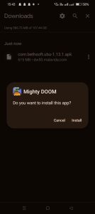 click on install