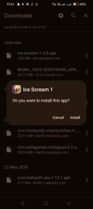 click on install
