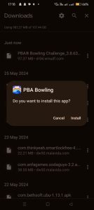 click on install