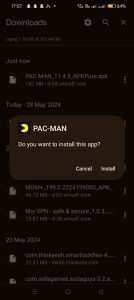 click on install