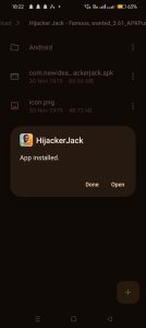 click on install