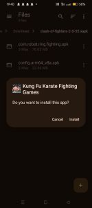 click on install
