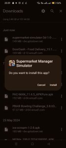 click on install