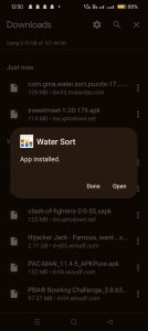 Water Sort Puzzle apk installed