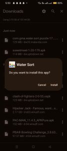 click on install