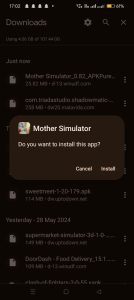 click on install