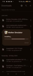 Mother Simulator apk installing