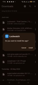 click on install