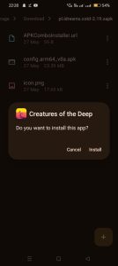 click on install