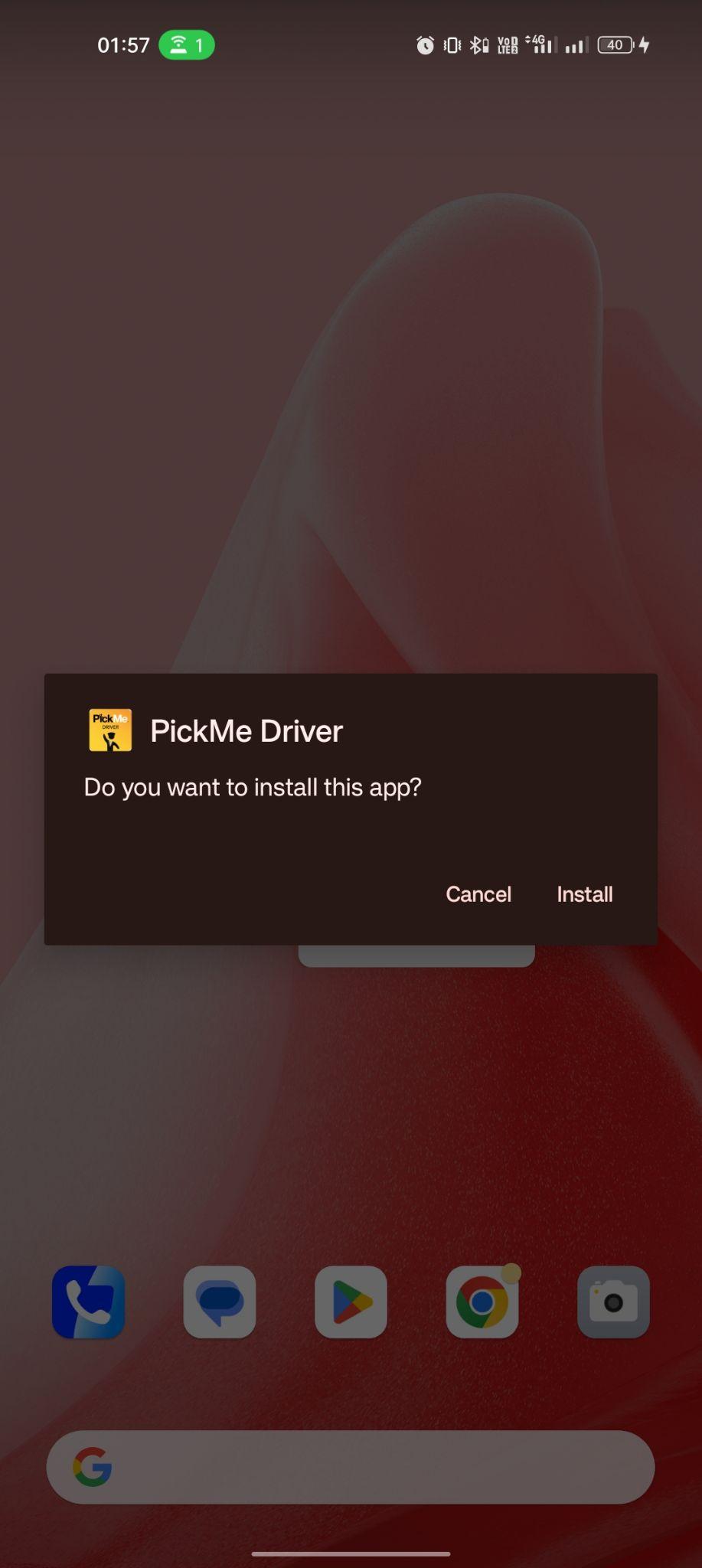 click on install