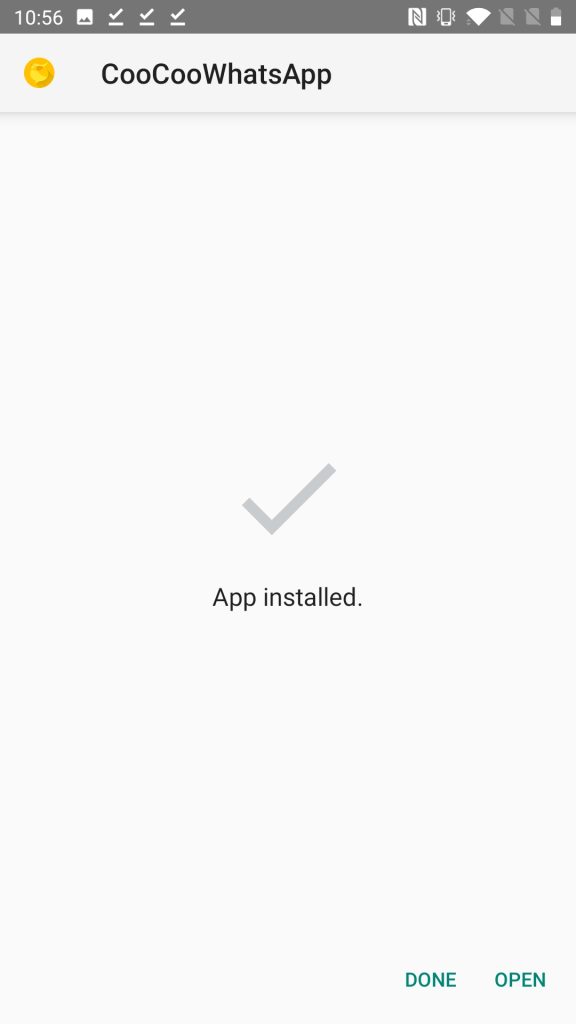 CoocooWhatsApp Installed