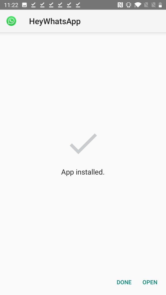 HeyWhatsApp Installed
