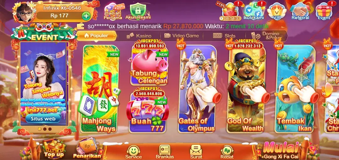 INA777 screenshot