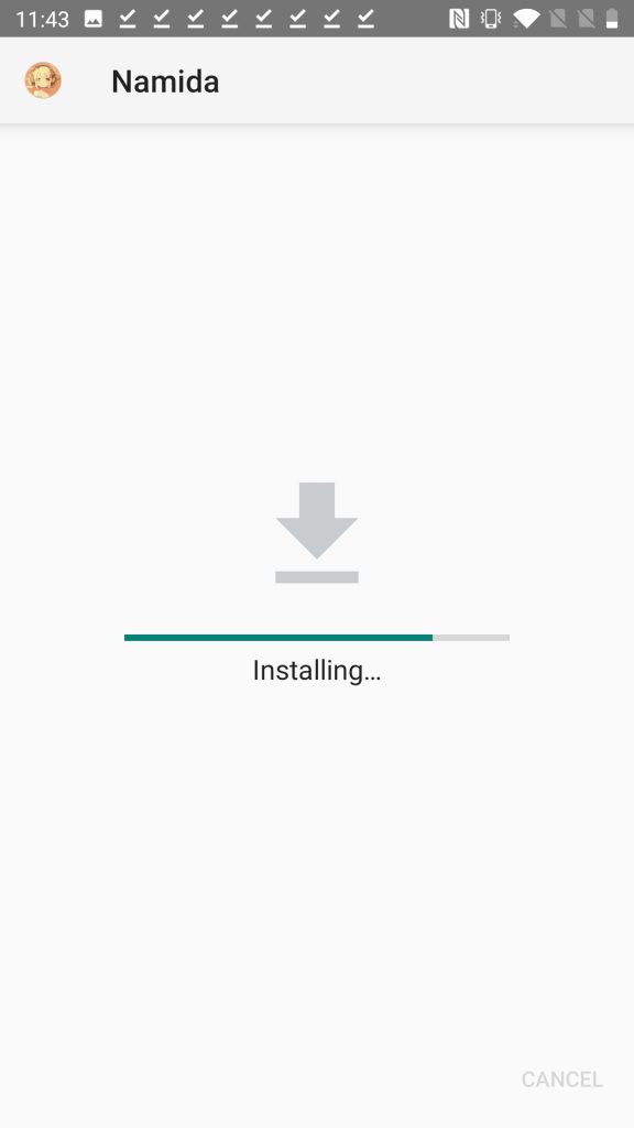 Namida Installing