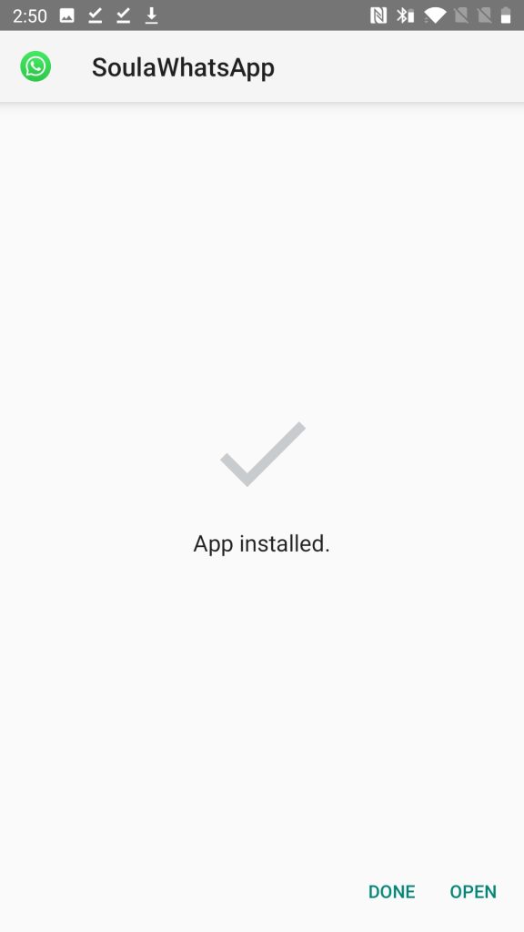 Soula WhatsApp Installed
